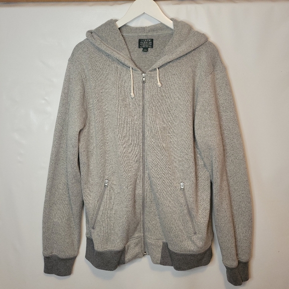 J.Crew Fleece Lined Full Zip Hoodie Sweater - Picture 2 of 7